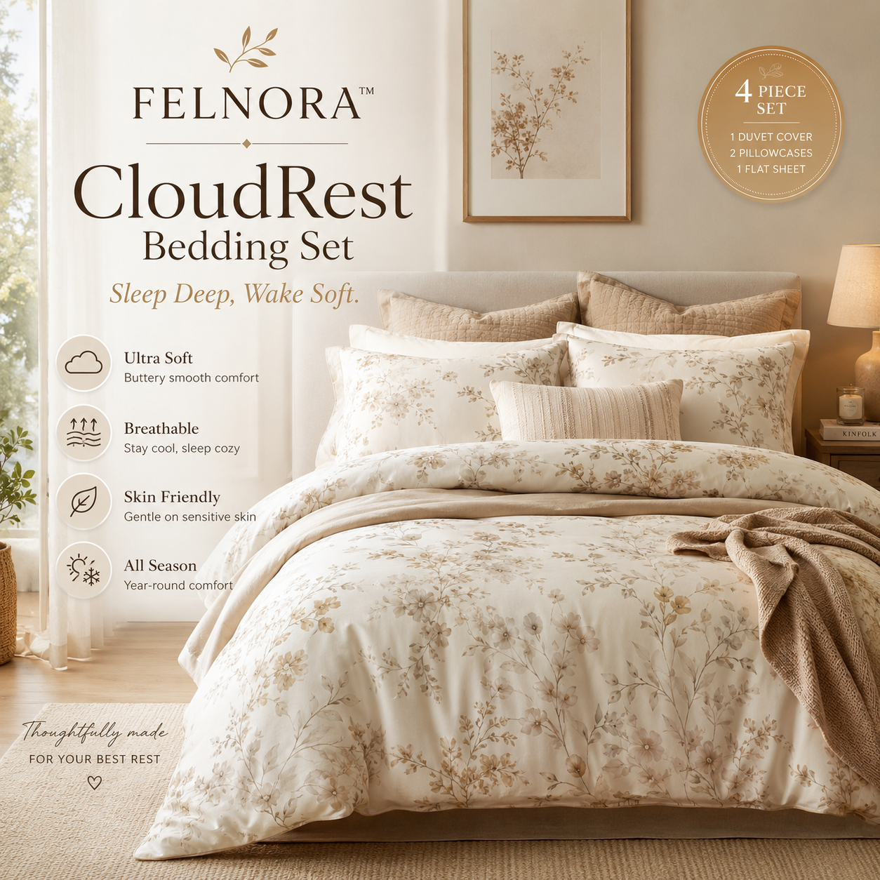 FELNORA™ CloudRest Bedding Set