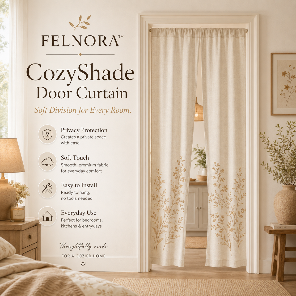 FELNORA™ CozyShade Door Curtain