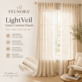 FELNORA™ LightVeil Linen Curtain Panels